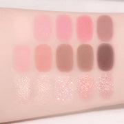 ProtoClinical k-beauty fwee More Mood Eyeshadow Palette 12g square warm red eyeshadow palette grid with rosy terracotta shade blocks on a light background