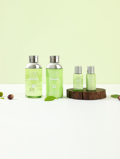 CAREZONE P-Cure Pore Tuning Toner, Emulsion EX Set by ProtoClinical shown in green and white product packaging on a light background for a k-beauty skincare routine.