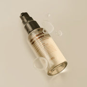 ProtoClinical k-beauty warm beige beauty detail with a soft rose center on a light background.