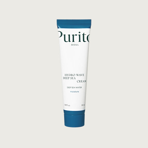 ProtoClinical k-beauty [PURITO SEOUL] Hydro Wave Deep Sea Cream 50ml product image in cool blue and white tones.