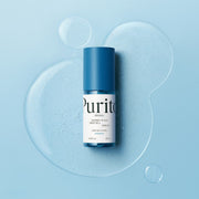 ProtoClinical k-beauty [PURITO SEOUL] Hydro Wave Deep Sea Serum 60ml abstract beauty graphic with a muted teal vertical center on a pale cream background