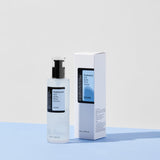 ProtoClinical k-beauty COSRX Hyaluronic Acid Hydra Power Essence 100ml single centered essence bottle with pale blue packaging on a soft white and blue background
