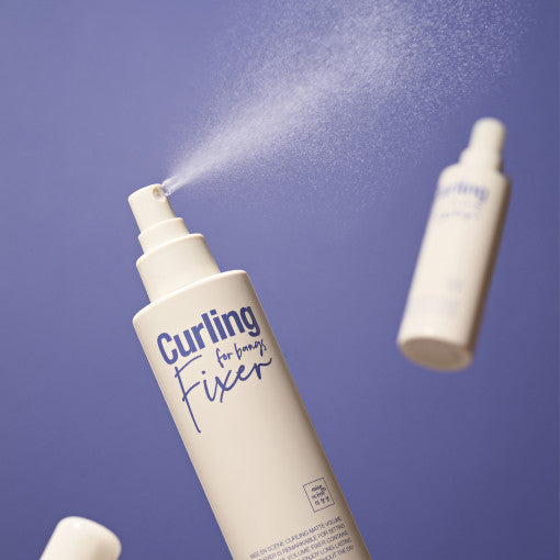 [mise en scene] Curling For Bangs Fixer 200ml by ProtoClinical presented in a clean product shot on a white background, highlighting the branded fixer packaging for a k-beauty hair routine.