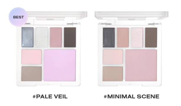 3CE ALL-ROUNDER MULTI PALETTE 9.6g by ProtoClinical shown in a wide multi-palette detail graphic on a plain background for a k-beauty makeup routine.