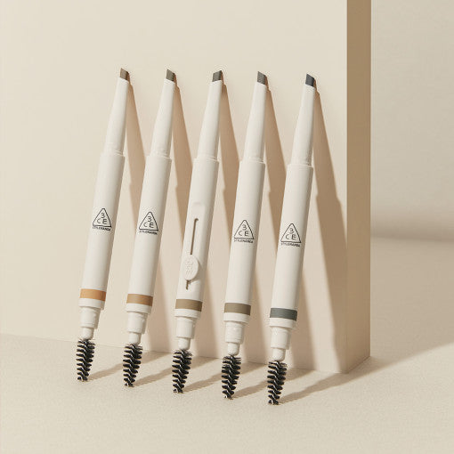 ProtoClinical k-beauty 3CE EASY BROW DESIGNING PENCIL 0.13g single brow pencil package centered on a clean white background