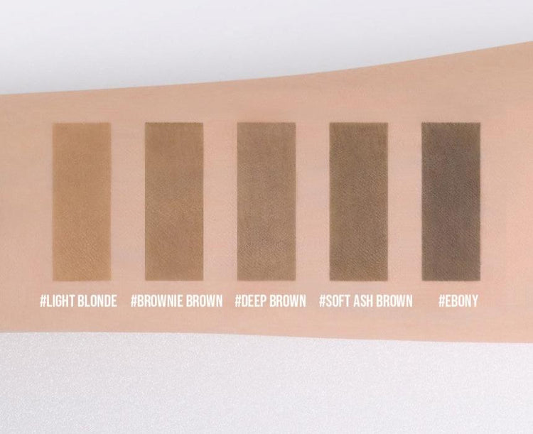 ProtoClinical k-beauty 3CE EASY BROW DESIGNING PENCIL 0.13g product detail graphic with brow pencil visuals, detail panels, and text on a light background