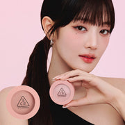 ProtoClinical k-beauty 3CE Face Blush 5g-5.5g single upright deep mauve cosmetic container with a pale cap on a light background