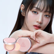 3CE Fitting Mesh Cushion (11g+11g Refill, SPF40, PA+++) by ProtoClinical shown in a makeup cushion catalog image on a plain background for a k-beauty makeup routine.