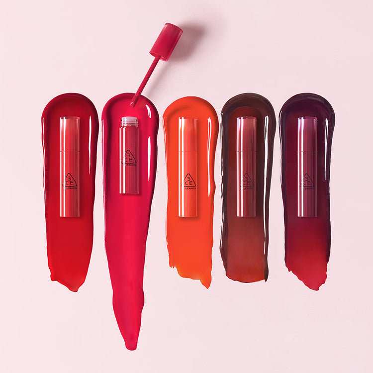 ProtoClinical k-beauty 3CE Lazy Pop Lip Stain 4.5g single lip stain tube on a clean white background