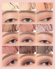 ProtoClinical k-beauty warm beige beauty graphic with soft peach bands on a light background.