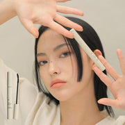ProtoClinical k-beauty 3CE SLIM FIX WATERPROOF MASCARA 6.5g product detail graphic with a slim mascara wand, black lash close-up, and text panels on a light background