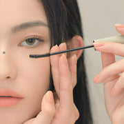 ProtoClinical k-beauty 3CE SLIM FIX WATERPROOF MASCARA 6.5g product detail graphic with a slim mascara wand, black lash strokes, and text panels on a light background