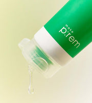 ProtoClinical k-beauty make p:rem Inteca Soothing Cleansing Foam 150ml single tall green cleanser tube centered on a clean white background
