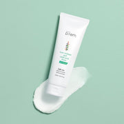 make p:rem Safe Me. Relief Moisture Cleasing Foam 250ml by ProtoClinical shown as a front-facing cleansing foam tube on a clean white background, highlighting the soft green-and-white packaging for a k-beauty skincare routine.