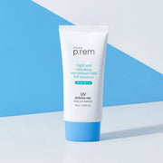 ProtoClinical k-beauty make p:rem UV Defense Me. Daily Sun Essence SPF 50+ PA++++ 50ml shown as a single sun essence package with branded labeling on a light background
