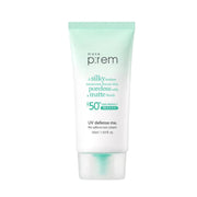 ProtoClinical k-beauty make p:rem UV Defense Me. No Sebum Sun Cream SPF50+ PA++++ 50ml shown as a single sun cream package on a clean white background.