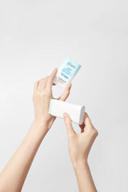 ProtoClinical k-beauty make p:rem UV Defense Me. Watery Balm Sun Stick SPF50+ PA++++ 18g single sun stick package with visible product labeling on a clean white background