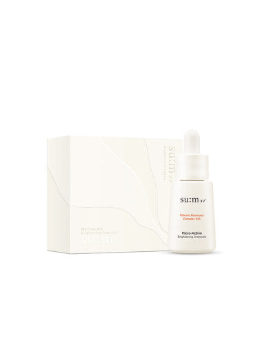 ProtoClinical k-beauty su:m37 Micro-Active Brightening Ampoule 15ml close-up detail on a clean white background.