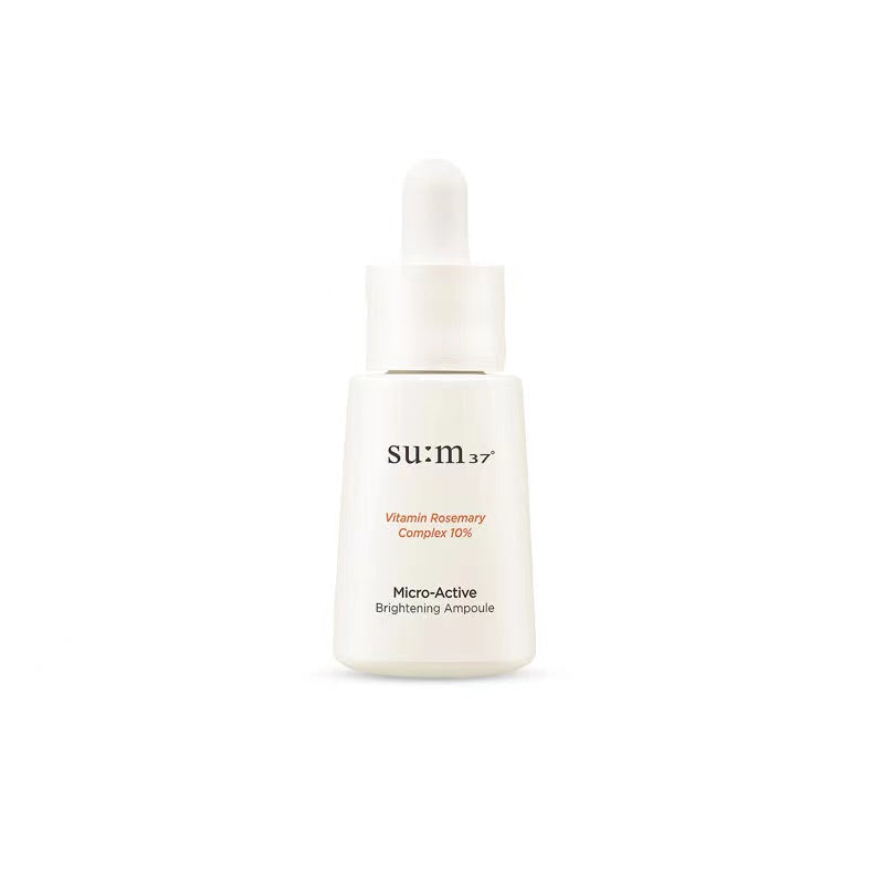 ProtoClinical k-beauty su:m37 Micro-Active Brightening Ampoule 15ml ampoule bottle on a clean white background.