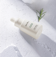 ProtoClinical k-beauty su:m37 Micro-Active Calming Ampoule 15ml product image on a pale lavender and cream background.