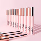 ProtoClinical k-beauty lilybyred Am9 To Pm9 Infinite Mascara single pink mascara package centered vertically on a pale pink background with a darker mauve middle band