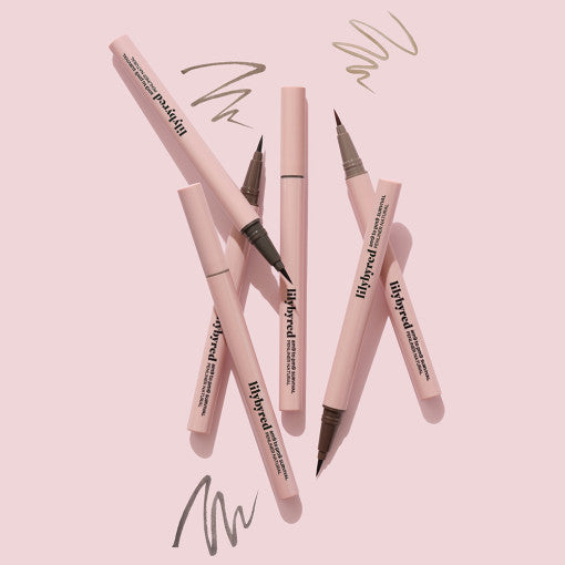 ProtoClinical k-beauty lilybyred Am9 to Pm9 Survival Penliner Natural single warm brown penliner package centered vertically on a pale beige background with soft side shading