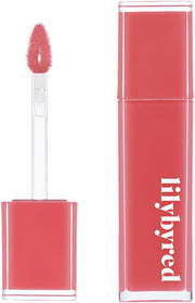 ProtoClinical k-beauty lilybyred Bloody Liar Coating Tint 4g (GROW UPPP COLLECTION) single vivid rosy-pink lip tint swatch centered in a tall vertical layout on a pale background