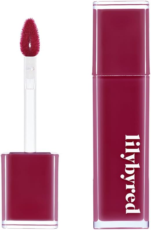 ProtoClinical k-beauty lilybyred Bloody Liar Coating Tint 4g (GROW UPPP COLLECTION) single muted plum-pink lip tint swatch centered in a tall vertical layout on a pale background