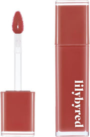 ProtoClinical k-beauty lilybyred Bloody Liar Coating Tint 4g (GROW UPPP COLLECTION) single warm rose-brown lip tint swatch centered in a tall vertical layout on a pale background