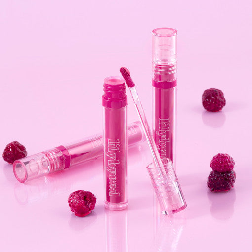 ProtoClinical k-beauty lilybyred Glassy Layer Fixing Tint 3.8g tall narrow lip tint carton shown upright with vertical branding on a clean white background