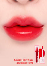ProtoClinical k-beauty lilybyred Juicy Liar Water Tint 4.8g single lip tint package shown upright on a light background