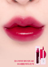 ProtoClinical k-beauty lilybyred Juicy Liar Water Tint 4.8g single lip tint package shown upright on a light background