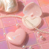 ProtoClinical k-beauty lilybyred Luv Beam Glow Veil 3.2g single heart-shaped highlighter compact shown alone in a square product packshot