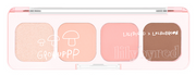 ProtoClinical k-beauty lilybyred Mood It Palette Eyeshadow 3.2g (GROW UPPP COLLECTION) rectangular eyeshadow palette shown horizontally with soft peach and brown shade blocks on a clean white background