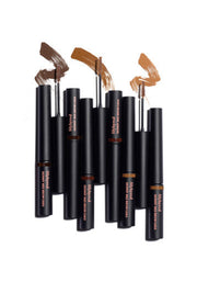 ProtoClinical k-beauty lilybyred Skinny Mes Brow Mascara 3.5g single dark brow mascara tube centered vertically on a white background with a soft gray gradient