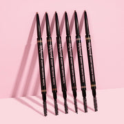 ProtoClinical k-beauty lilybyred Skinny Mes Brow Pencil single mauve brow pencil package centered vertically on a white background with soft pink side bands