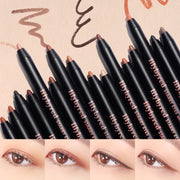 ProtoClinical k-beauty lilybyred Starry Eyes Am9 to Pm9 Gel Eyeliner single charcoal eyeliner package centered on a warm peach background