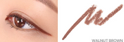ProtoClinical k-beauty lilybyred Starry Eyes Am9 to Pm9 Gel Eyeliner two side-by-side eyeliner swatches in tan brown and soft gray on a pale peach background