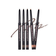 ProtoClinical k-beauty lilybyred Starry Eyes Am9 to Pm9 Slim Gel Eyeliner single dark gray eyeliner package standing upright on a pale gray background with soft white side shading
