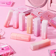 ProtoClinical k-beauty lilybyred Sweet Liar Milky Tint 4g single mauve-pink lip tint swatch in a tall vertical band on a pale pink background