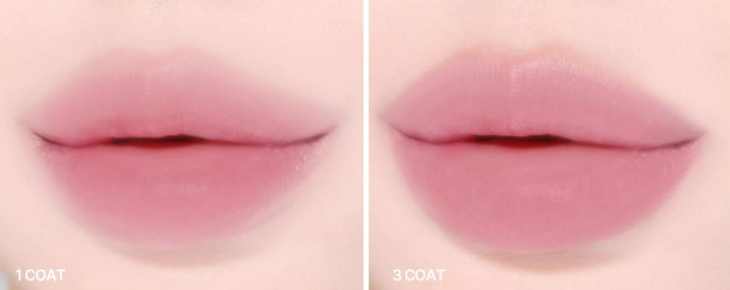 ProtoClinical k-beauty lilybyred Sweet Liar Milky Tint 4g two rosy lip tint swatches stacked vertically on a pale cream background
