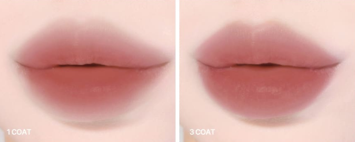 ProtoClinical k-beauty lilybyred Sweet Liar Milky Tint 4g two rosy lip tint swatches stacked vertically on a pale cream background