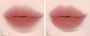 ProtoClinical k-beauty lilybyred Sweet Liar Milky Tint 4g two rosy lip tint swatches stacked vertically on a pale cream background