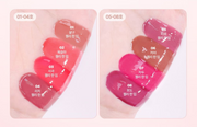 ProtoClinical k-beauty lilybyred Tangle Jelly Balm 9ml two rosy jelly balm swatches arranged side by side on a white and pale pink background