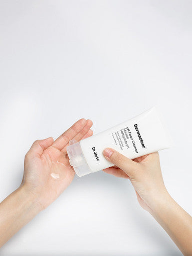 Dr.Jart+ Dermaclear pH Foam Cleanser 120ml by ProtoClinical shown in a close product detail view with the cleanser tube and printed label visible on a clean background for a k-beauty skincare routine.