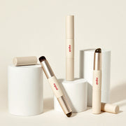 ProtoClinical k-beauty pale beige square beauty graphic on a light background.