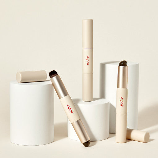 ProtoClinical k-beauty pale beige square beauty graphic on a light background.