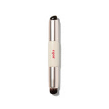 ProtoClinical k-beauty slim pale gray cosmetic bottle with soft peach side accents on a white background.