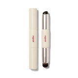 ProtoClinical k-beauty slim beige cosmetic bottle with pale lavender side accents on a white background.