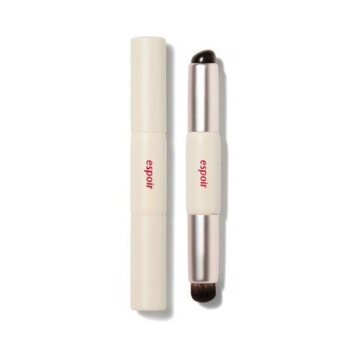 ProtoClinical k-beauty slim beige cosmetic bottle with pale lavender side accents on a white background.